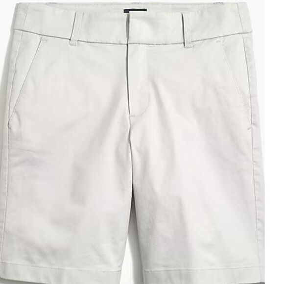 J. crew Factory Al569 9" Frankie Bermuda Shorts Gray Chino NWT size 0 - Picture 5 of 10